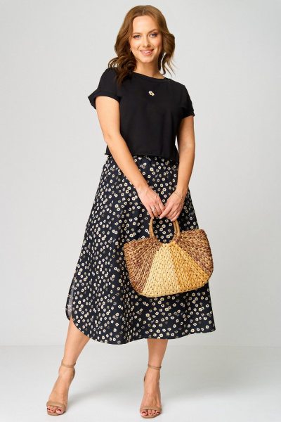 Топ, юбка Мишель стиль 1272 черный - фото 3