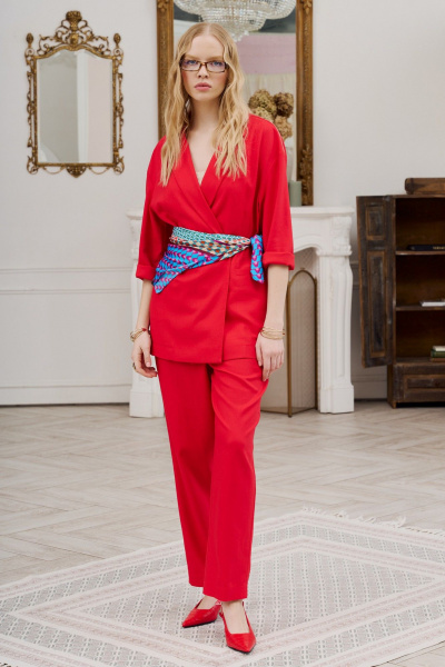 Брюки, жакет Lokka 1629К красный - фото 2