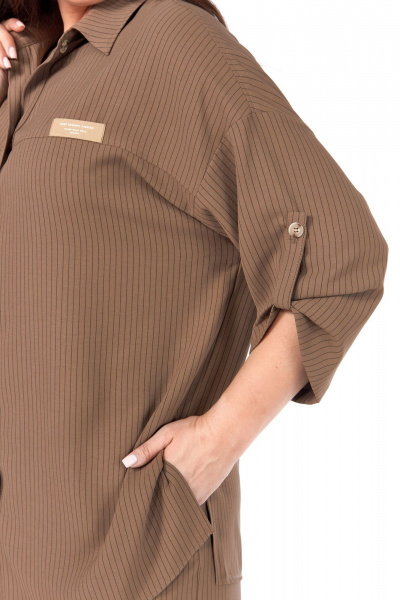 Брюки, рубашка Диомант 2063 коричневый - фото 8