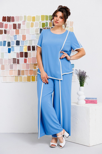 Блуза, брюки Romanovich Style 2-2671 голубой - фото 1