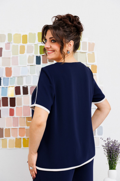 Блуза, брюки Romanovich Style 2-2671 синий - фото 10