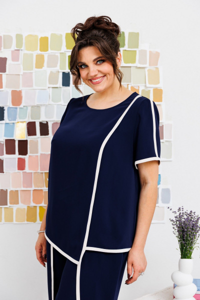 Блуза, брюки Romanovich Style 2-2671 синий - фото 7