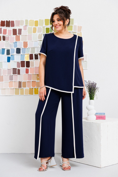 Блуза, брюки Romanovich Style 2-2671 синий - фото 6