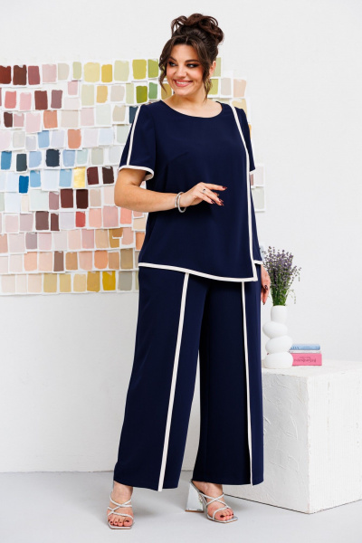 Блуза, брюки Romanovich Style 2-2671 синий - фото 5