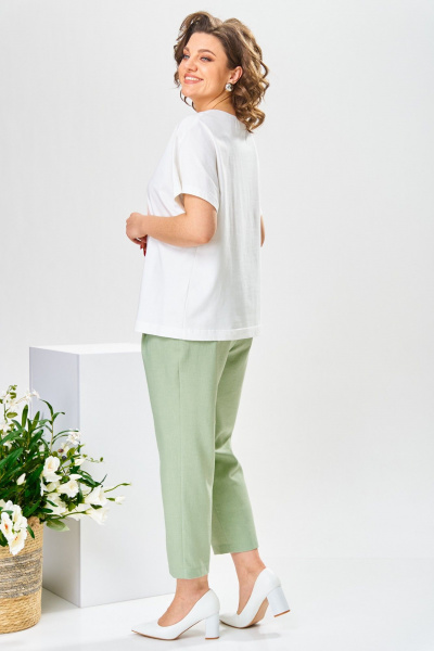 Блуза, брюки, жакет Romanovich Style 3-2377 белый/салатовый - фото 14