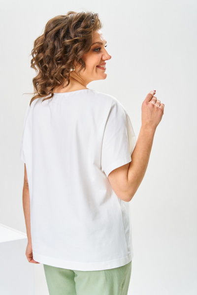 Блуза, брюки, жакет Romanovich Style 3-2377 белый/салатовый - фото 13