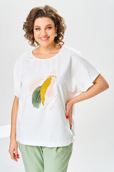 Блуза, брюки, жакет Romanovich Style 3-2377 белый/салатовый - фото 11