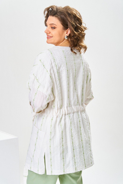 Блуза, брюки, жакет Romanovich Style 3-2377 белый/салатовый - фото 7