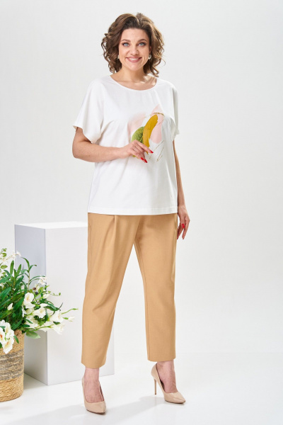 Блуза, брюки, жакет Romanovich Style 3-2377 салатовый/бежевый - фото 2