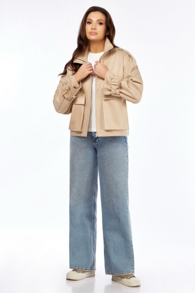 Жакет LEANNA-STYLE 6009 бежевый - фото 4