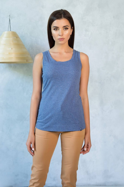 Топ Nelva 21821 синий меланж - фото 1