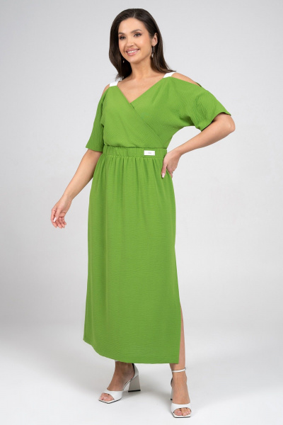 Платье Alani Collection 2356 зелень - фото 4