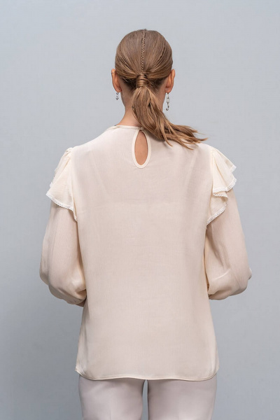 Блуза Nelva 22704 кремовый - фото 2