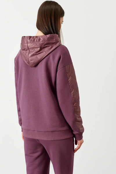 Джемпер Nelva 22719 пепельно-бордовый - фото 6