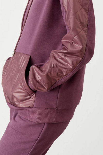 Джемпер Nelva 22719 пепельно-бордовый - фото 5