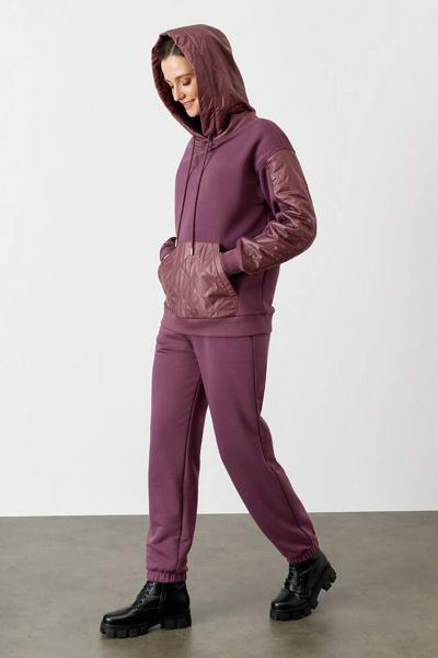 Джемпер Nelva 22719 пепельно-бордовый - фото 2