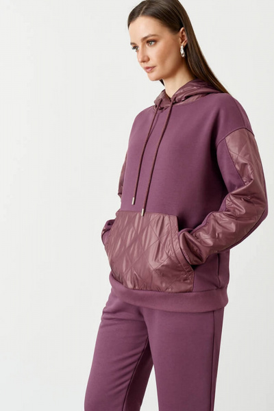 Джемпер Nelva 22719 пепельно-бордовый - фото 1