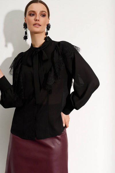 Блуза Nelva 22726 черный - фото 1