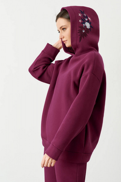 Джемпер Nelva 22732 бордо - фото 4