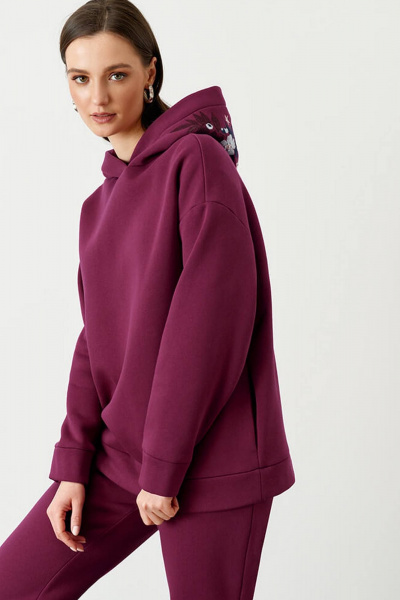 Джемпер Nelva 22732 бордо - фото 3