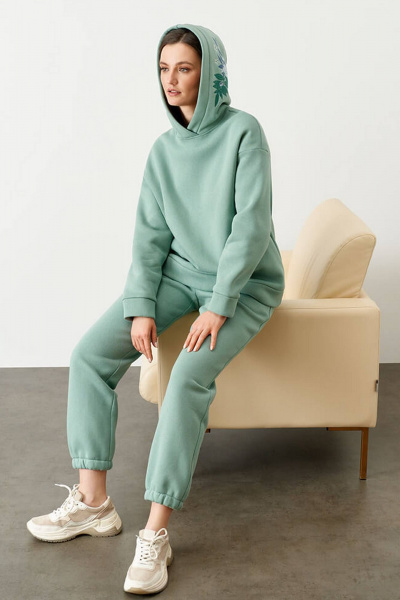 Джемпер Nelva 22732 светло-зеленый - фото 2