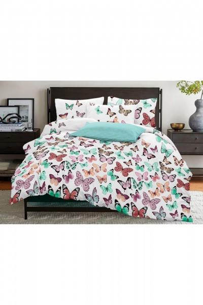 Наволочка, пододеяльник, простыня СонМаркет Бязь Бабочки новые Евро - фото 1