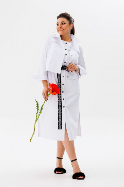 Платье Anelli 1478 чистый_белый - фото 8