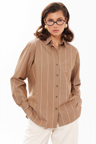 Блуза Панда 12540 бежевый - фото 3