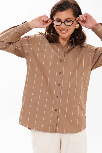 Блуза Панда 12540 бежевый - фото 5