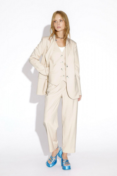 Брюки, жакет PiRS 4536 бежевый - фото 5