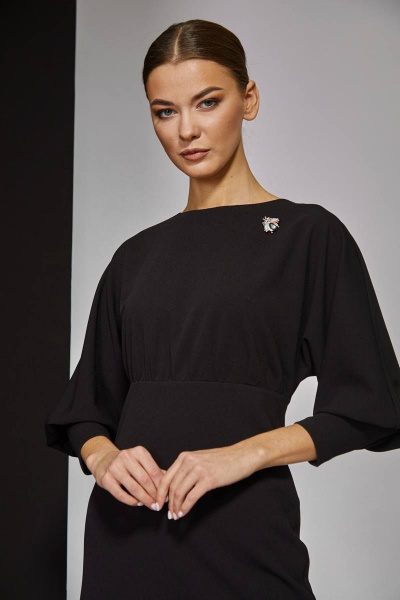 Деловое платье с рукавами-фонариками и сборкой на лифе Sharm-Art 1048/2 - фото 4