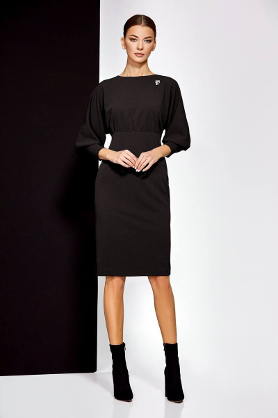 Деловое платье с рукавами-фонариками и сборкой на лифе Sharm-Art 1048/2 - фото 2