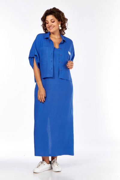 Блуза, сарафан Диомант 2060 синий - фото 4