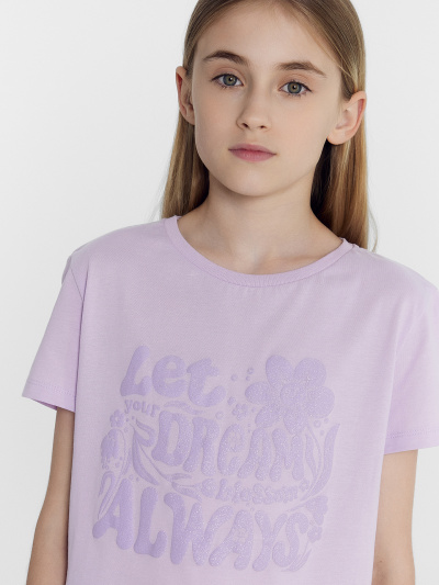 Футболка Mark Formelle 117845/24-28158П-0 лаванда_печать_2_сл_на_пол - фото 6