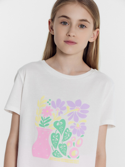 Футболка Mark Formelle 117845/24-28157П-0 белый_печать_2_сл_на_пол - фото 5