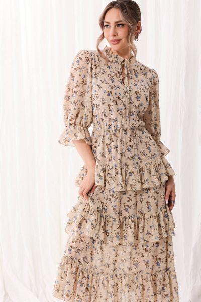 Платье Golden Valley 4919-1 бежевый - фото 2