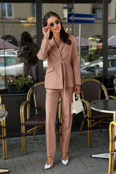 Брюки, жакет Temper 154 песочный - фото 3