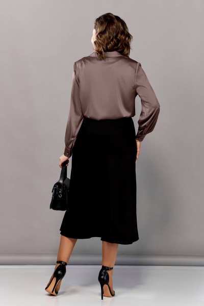 Блуза Ольга Стиль С-911 сиреневый_туман - фото 3