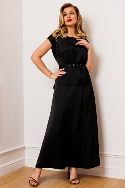 Топ, юбка Мода Юрс 2897 черный - фото 1