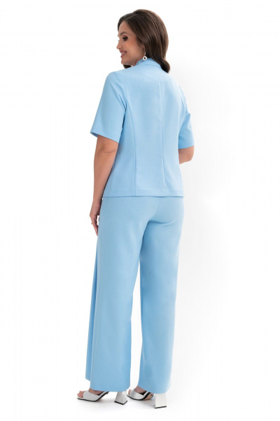 Брюки, жакет Alani Collection 2334 голубой - фото 7
