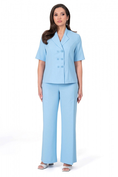 Брюки, жакет Alani Collection 2334 голубой - фото 1
