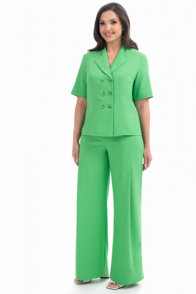 Брюки, жакет Alani Collection 2334 яблоко - фото 3