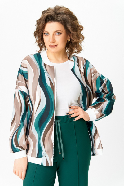 Бомбер Swallow 785.2 мультиколор/разводы - фото 4