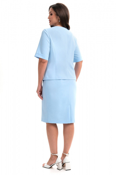 Жакет, юбка Alani Collection 2342 голубой - фото 7