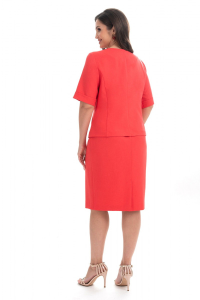 Жакет, юбка Alani Collection 2342 коралл - фото 6