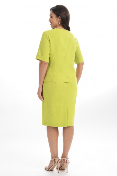 Жакет, юбка Alani Collection 2342 салатовый - фото 6