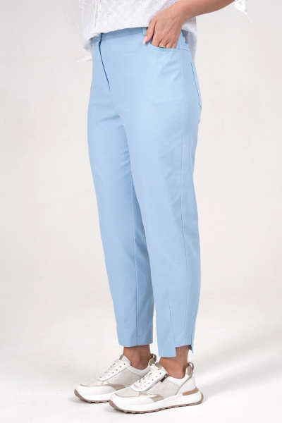 Блуза, брюки Alani Collection 2348 белый+голубой - фото 7