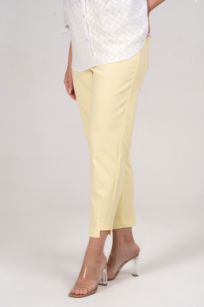 Блуза, брюки Alani Collection 2348 белый+желтый - фото 6