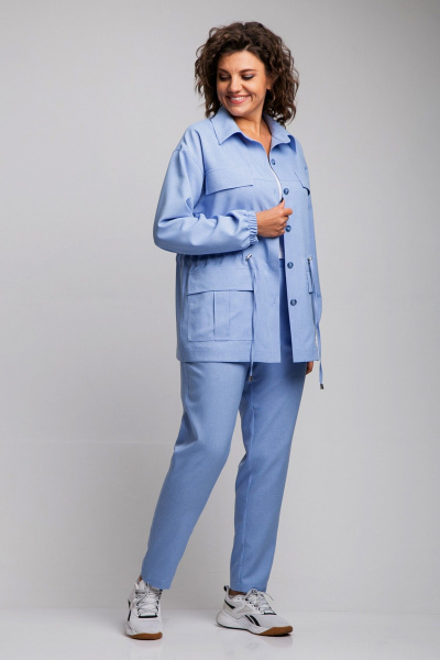 Брюки, жакет Liona Style 946 голубой - фото 5