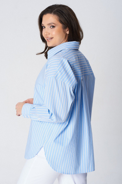 Брюки, рубашка LeNata 20496 бело-голубой - фото 12